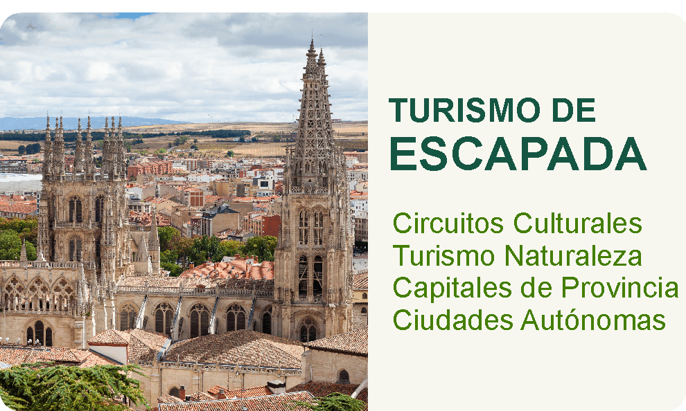 Turismo de Escapada. Circuitos Culturales, Turismo de Naturaleza, Capitales de Provincia y Ceuta y Melilla. desde 124,68€